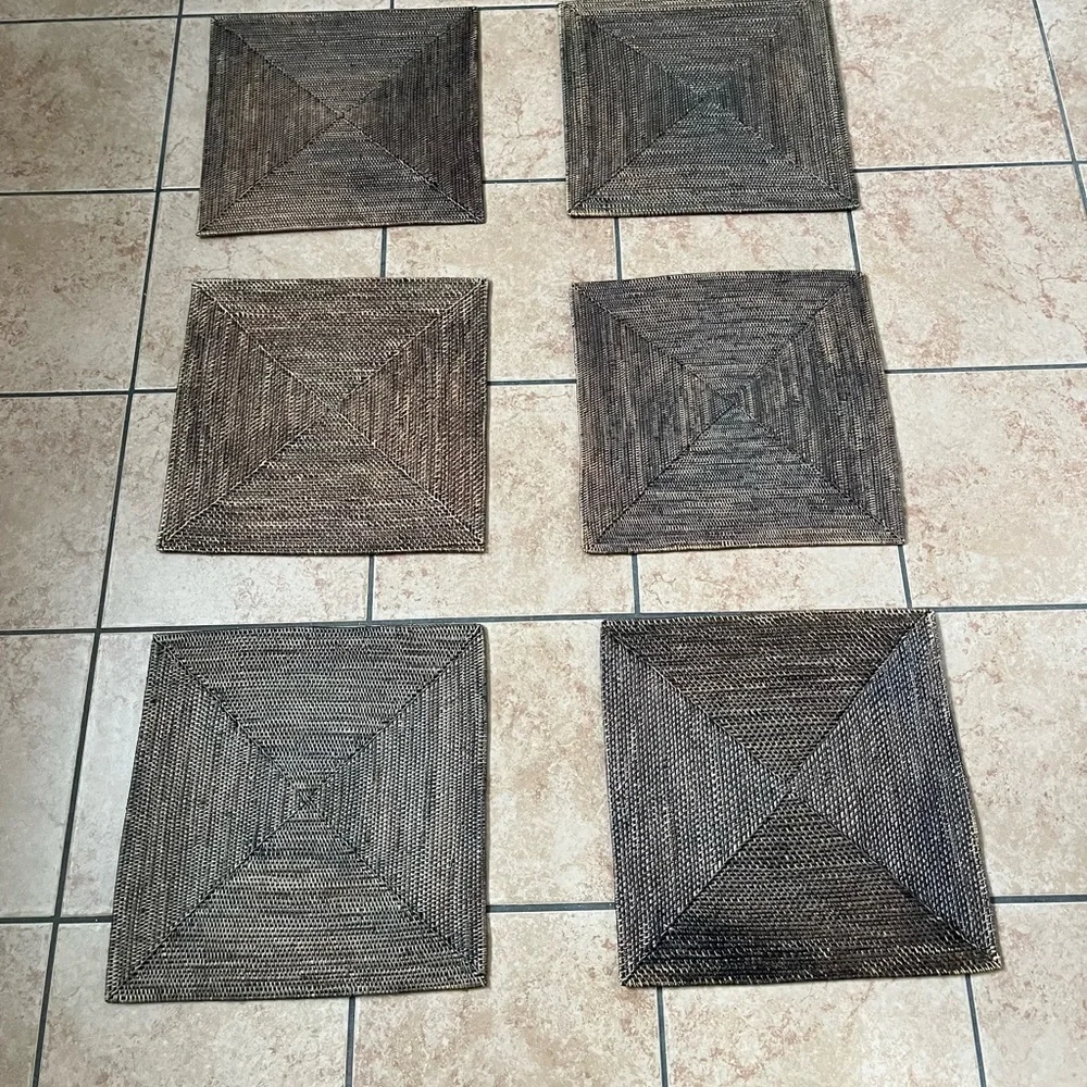 Woven Brown Placemats Set of 6